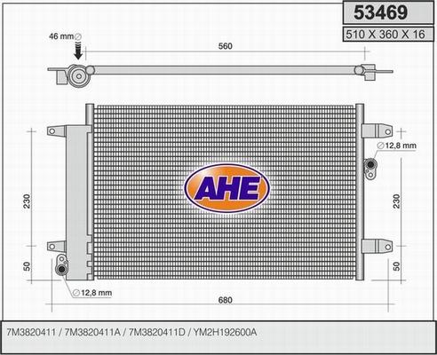 AHE 53469 - Condensateur, climatisation cwaw.fr