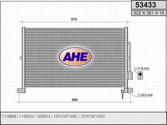 AHE 53433 - Condensateur, climatisation cwaw.fr