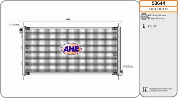 AHE 53644 - Condensateur, climatisation cwaw.fr