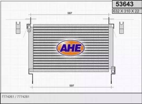 AHE 53643 - Condensateur, climatisation cwaw.fr