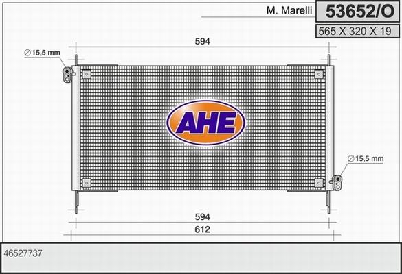 AHE 53652/O - Condensateur, climatisation cwaw.fr