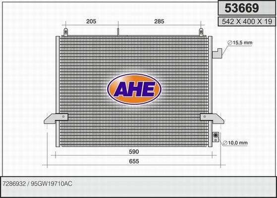 AHE 53669 - Condensateur, climatisation cwaw.fr