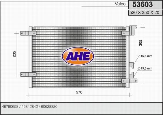 AHE 53603 - Condensateur, climatisation cwaw.fr