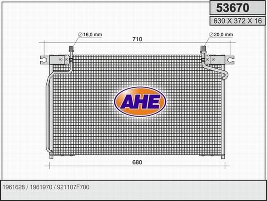 AHE 53670 - Condensateur, climatisation cwaw.fr