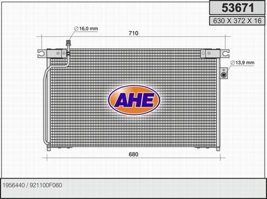 AHE 53671 - Condensateur, climatisation cwaw.fr