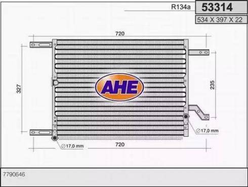 AHE 53314 - Condensateur, climatisation cwaw.fr