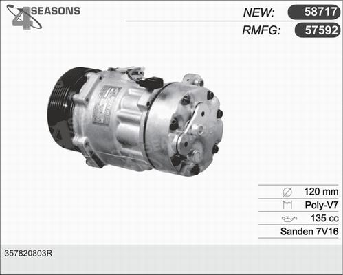 AHE 57592 - Compresseur, climatisation cwaw.fr