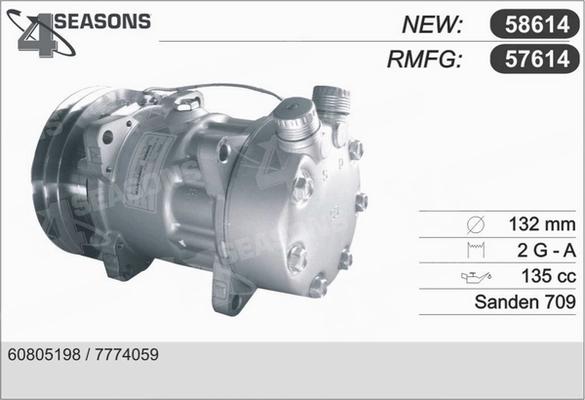 AHE 57614 - Compresseur, climatisation cwaw.fr