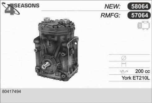 AHE 57064 - Compresseur, climatisation cwaw.fr