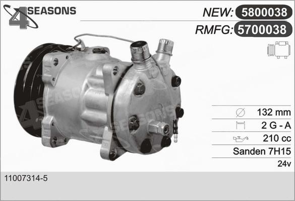 AHE 5700038 - Compresseur, climatisation cwaw.fr