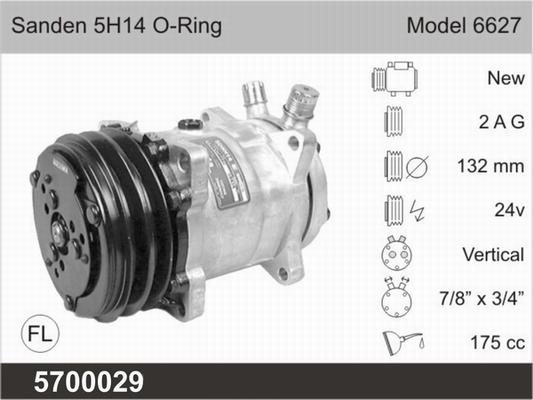 AHE 5700029 - Compresseur, climatisation cwaw.fr