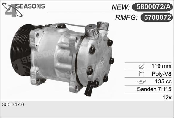 AHE 5700072 - Compresseur, climatisation cwaw.fr