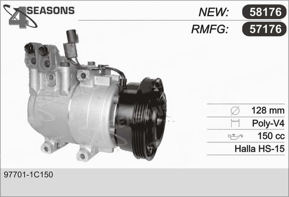 AHE 57176 - Compresseur, climatisation cwaw.fr