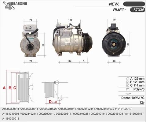 AHE 57336 - Compresseur, climatisation cwaw.fr