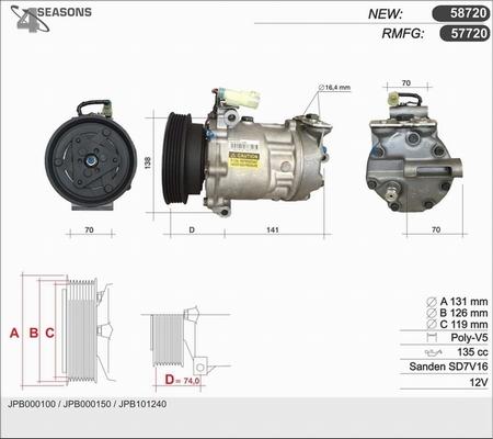 AHE 57720 - Compresseur, climatisation cwaw.fr