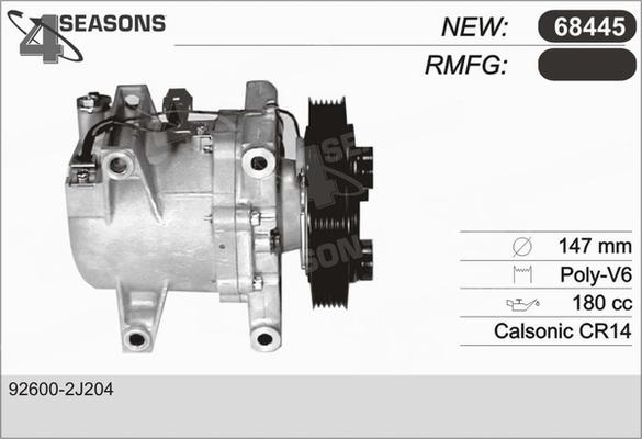 AHE 68445 - Compresseur, climatisation cwaw.fr