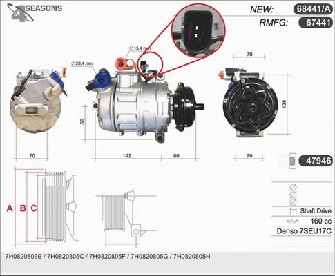 AHE 68441/A - Compresseur, climatisation cwaw.fr