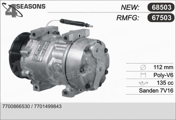 AHE 68503 - Compresseur, climatisation cwaw.fr