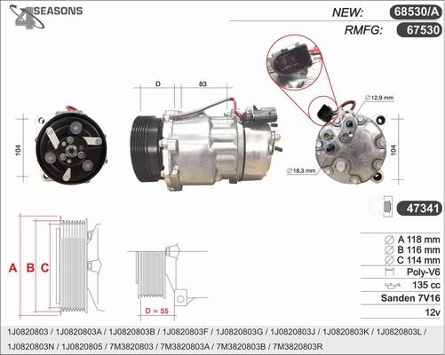 AHE 68530/A - Compresseur, climatisation cwaw.fr