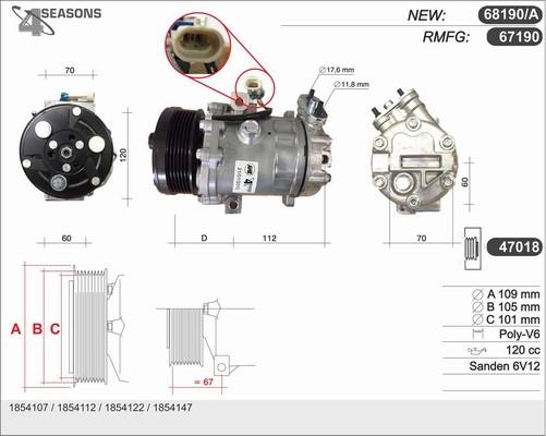 AHE 68190/A - Compresseur, climatisation cwaw.fr