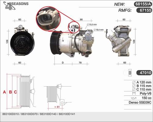 AHE 68155/A - Compresseur, climatisation cwaw.fr