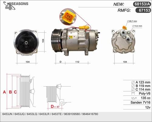 AHE 68153/A - Compresseur, climatisation cwaw.fr