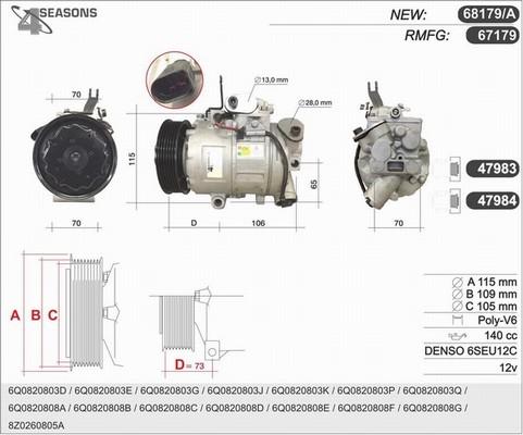 AHE 68179/A - Compresseur, climatisation cwaw.fr