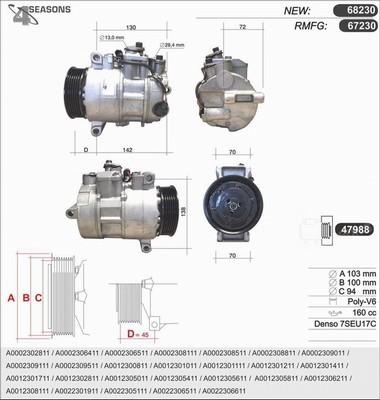 AHE 68230 - Compresseur, climatisation cwaw.fr