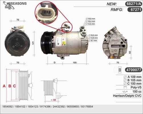 AHE 68271/A - Compresseur, climatisation cwaw.fr