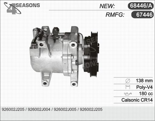 AHE 67446 - Compresseur, climatisation cwaw.fr