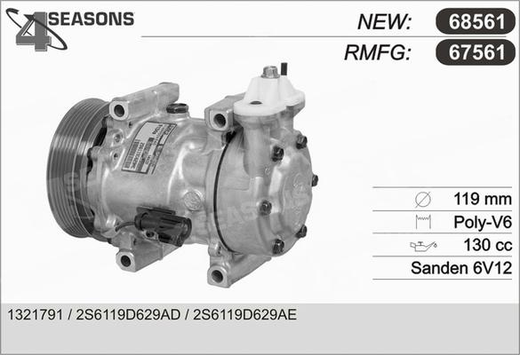 AHE 67561 - Compresseur, climatisation cwaw.fr