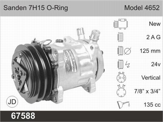 AHE 67588 - Compresseur, climatisation cwaw.fr