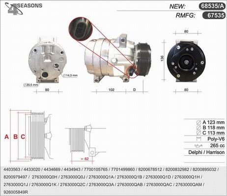 AHE 67535 - Compresseur, climatisation cwaw.fr