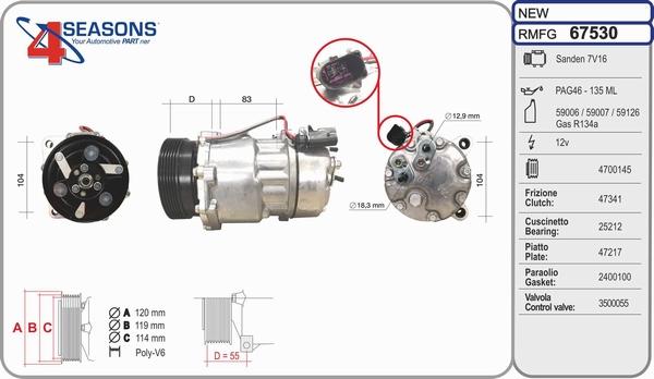 AHE 67530 - Compresseur, climatisation cwaw.fr