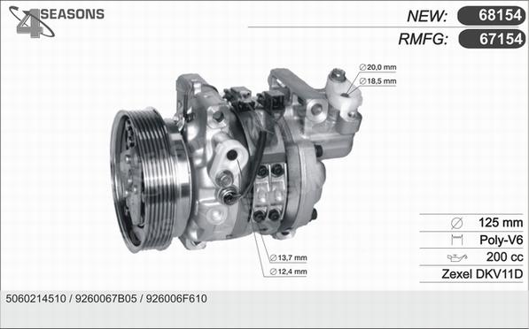 AHE 67154 - Compresseur, climatisation cwaw.fr