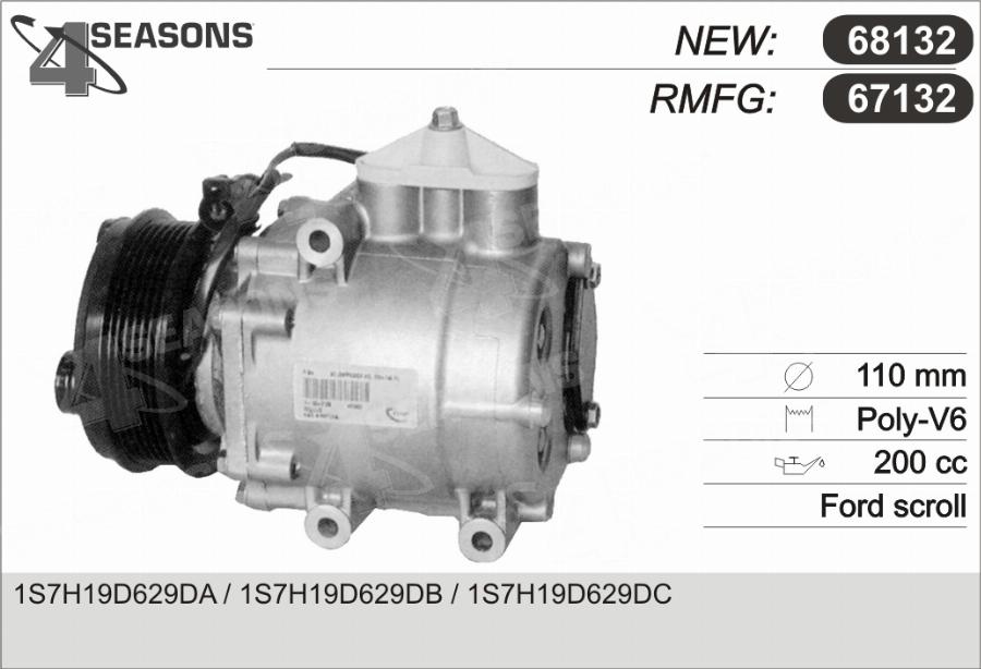 AHE 67132 - Compresseur, climatisation cwaw.fr