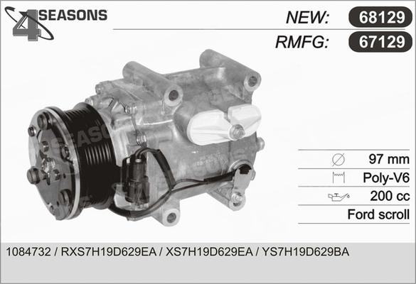 AHE 67129 - Compresseur, climatisation cwaw.fr