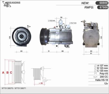 AHE 68800 - Compresseur, climatisation cwaw.fr