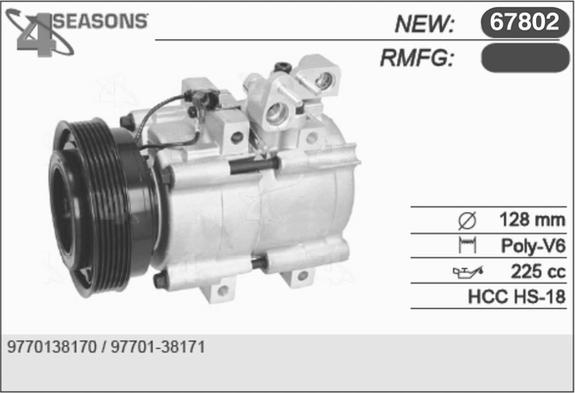 AHE 67802 - Compresseur, climatisation cwaw.fr