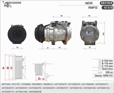 AHE 67319 - Compresseur, climatisation cwaw.fr