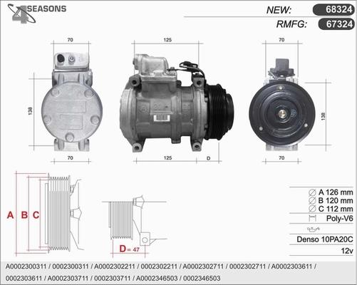 AHE 67324 - Compresseur, climatisation cwaw.fr