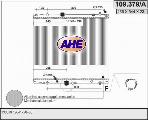 AHE 109.379/A - Radiateur, refroidissement du moteur cwaw.fr