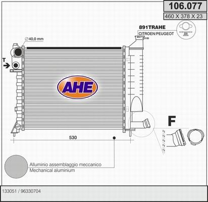 AHE 106.077 - Radiateur, refroidissement du moteur cwaw.fr