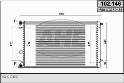 AHE 102.146 - Radiateur, refroidissement du moteur cwaw.fr