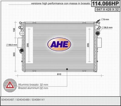 AHE 114.066HP - Radiateur, refroidissement du moteur cwaw.fr