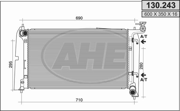 AHE 130.243 - Radiateur, refroidissement du moteur cwaw.fr