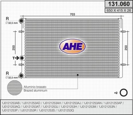 AHE 131.060 - Radiateur, refroidissement du moteur cwaw.fr