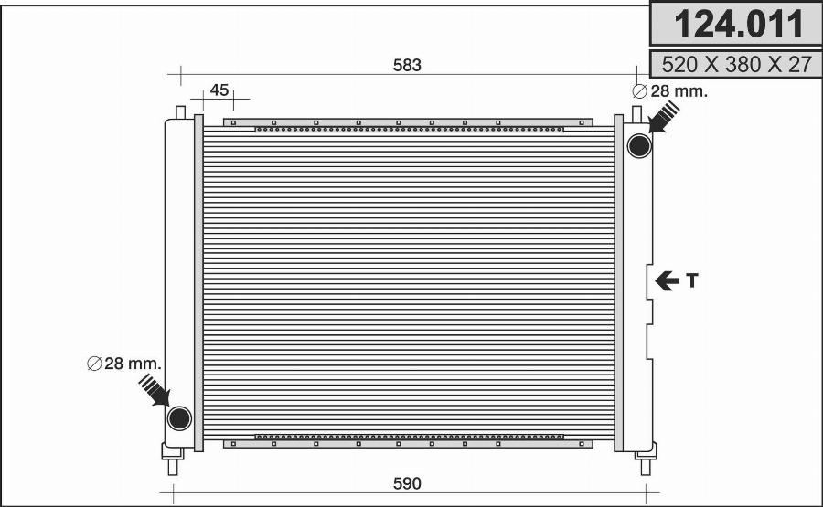 AHE 124011 - Radiateur, refroidissement du moteur cwaw.fr