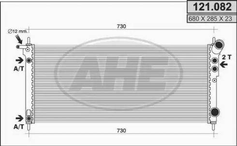 AHE 121.082 - Radiateur, refroidissement du moteur cwaw.fr