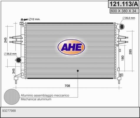 AHE 121.113/A - Radiateur, refroidissement du moteur cwaw.fr